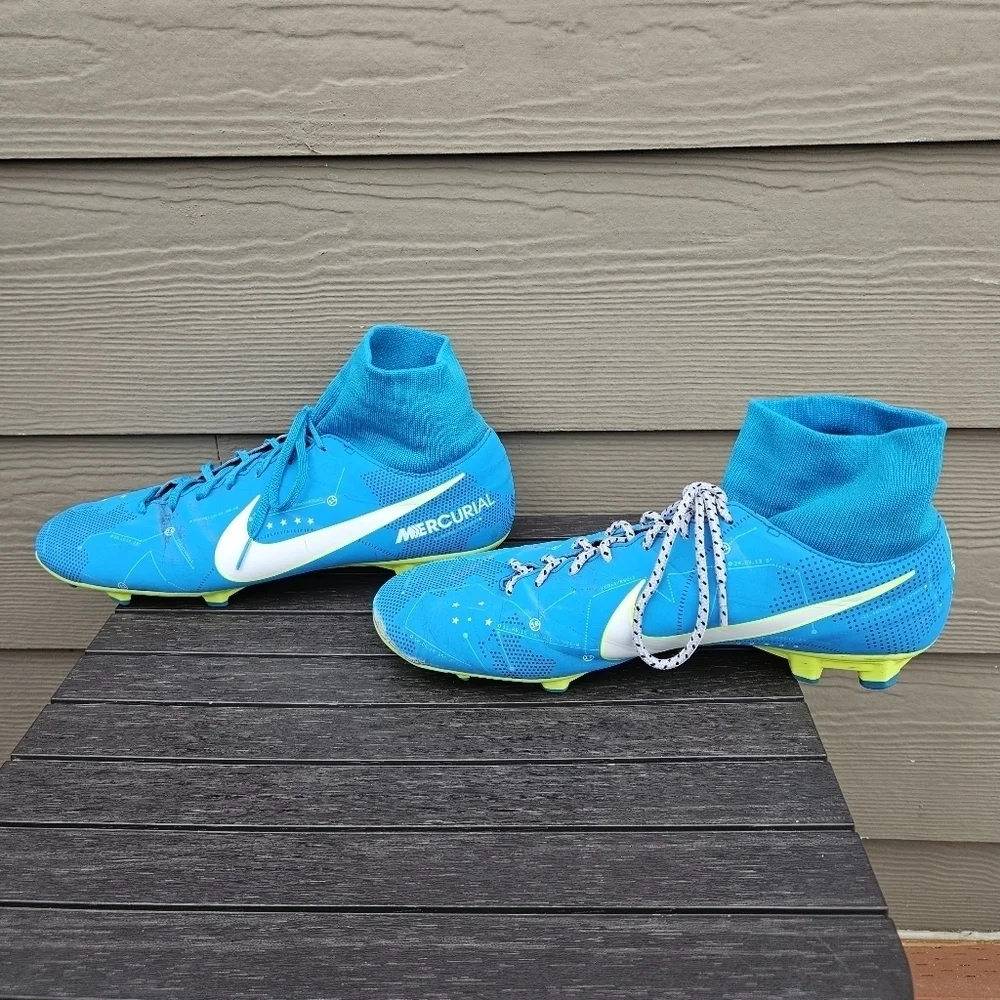 NIKE MERCURIAL VICTORY VI DF NJR FG NEYMAR BLUE ORBIT-WHITE SZ 11 921506-400